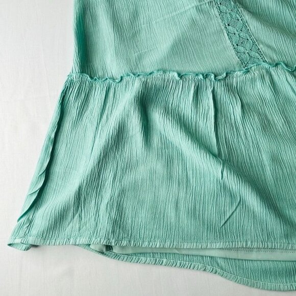 Frye & Co Green Crystal Springs Dress Size L Lined V Neck New With Tags - Picture 7 of 15